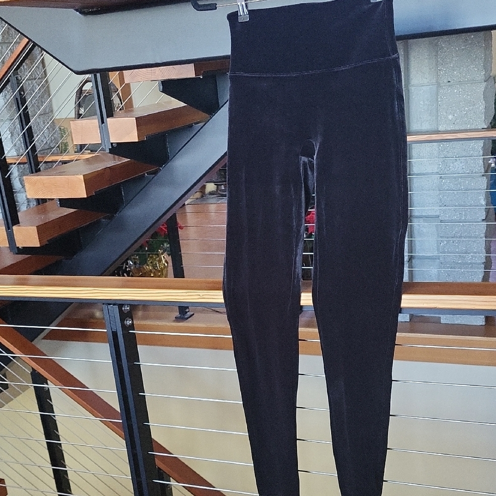 SPANX Black Velvet Leggings